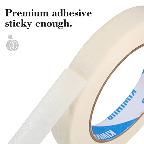 Beige White Painters Tape,1 inch x 60 Yards - color: White