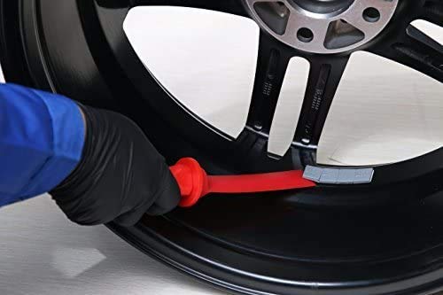 CKAuto Non-Marring Super Grip Plastic Chisel Scraper, Wheel Weight Remover,Red - size: 5 inches x 1.73 inches
