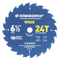SawWorks 6-1/2" 24T Thin Kerf Circular Saw Blade Woodworking Ripping - size: 6-1/2 In 24T