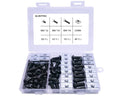80 pcs M6 T Nut and Screws Kit, 40pcs M6 x 12/14/16mm Stainless Steel Head Socket Cap Screws, 40pcs Sliding T Nut and 1pcs Hex Wrench, for 1010 Aluminum Extrusion Hardware (Black) - color: Black, size: 80pcs 1010 Series M6 Screws Kit
