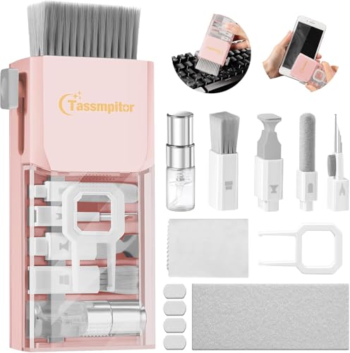 Keyboard Cleaning Kit, All-in-One Laptop & Computer Screen Cleaner, Pink - color: Light Pink