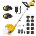 ALSO GO 21V Cordless String Trimmer,2.5Ah Battery Powered with Fast Charger - color: Yellow