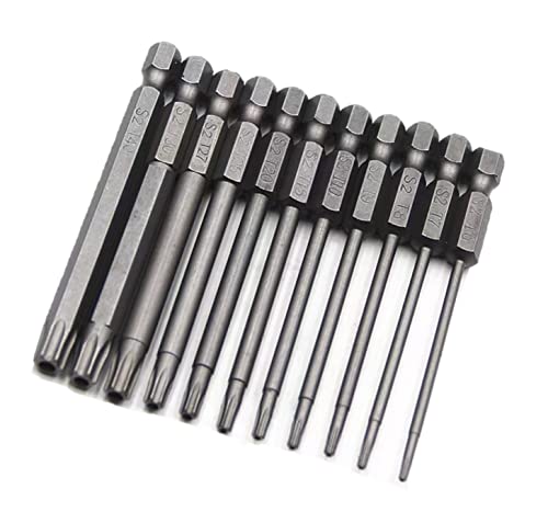 aiyun 11-Piece Shark Vacuum Screwdriver Security Bit Set, S2 Steel Magnetic Security Screwdriver Set 3 Inch Star Driver Bit Set Screwdriver for Shark Vacuum T6-T40 (75mm Length) (Pack of 2) - size: 75mm Length (T6-T40) (Pack of 2)