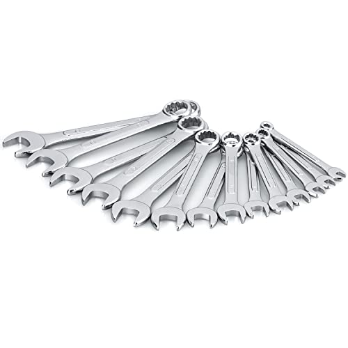 14-Piece Essential Metric Combination Wrench Set in Roll-up Pouch, No Skipped Metric Sizes 6mm - 19mm | Best Value Wrench Set, Ideal for General Household, Garage, Workshop, Auto Repairs, Emergency - size: 14-Piece Metric Set
