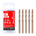 5PCS 3/16" M35 Cobalt Left Hand Drill Bits Set for Removing Broken Stubs, Bolts and Screws, Reverse Twist Drill Bits - size: 3/16"(5PCS)