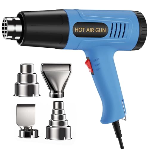 Heat gun,Fast Heat,2 Temp Settings,Overheat Protection with 4 Nozzle - color: Fl-i5ao-9z2d