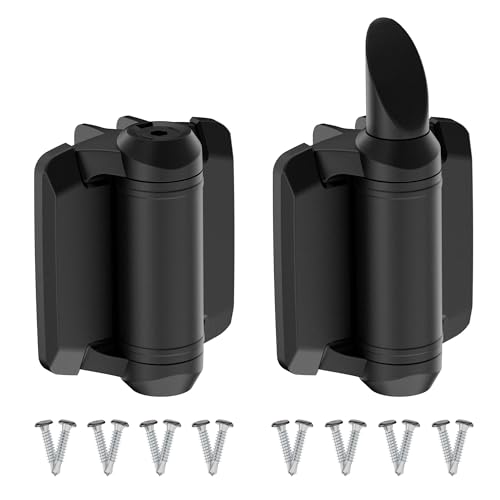 Self Closing Gate Hinges Adjustable Tension with Safety Cap, 2Pcs