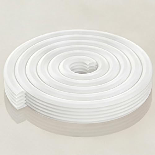 Rip-to-Fit Weather Stripping – 20 Feet, 5-Layer Adjustable Self-Adhesive Weather Seal Strips Fits Big Gaps(0.04-0.59 Inch), for Door Frame Door Insulation Strip Waterproof, Transparent. (White) - color: White