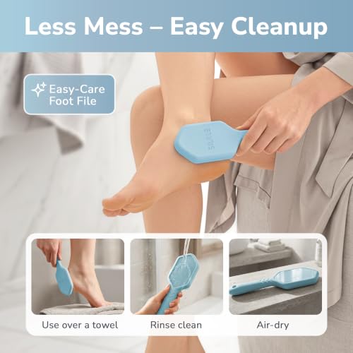SILKLE Nano Glass Foot File - Foot Callus Remover for Feet & Foot Scrubber - style: Blue