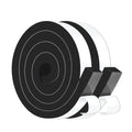 Door Seal Strip,High Density CR Insulation Tape,1 in x 3/4 in x 13 Ft | Air Conditioner Foam,Strong Adhesive,Soundproof, Dustproof,Reduce Noise,High Density CR Foam Insulation Tape,Black - color: Black, size: 1 In x 3/4 In x 13 Ft