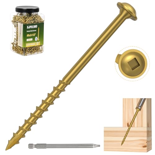 Pocket Hole Screws 2-1/2 Inch, 320Pcs Exterior Pocket Screws #8 X 2-1/2" - color: Gold, size: #8 X 2-1/2"