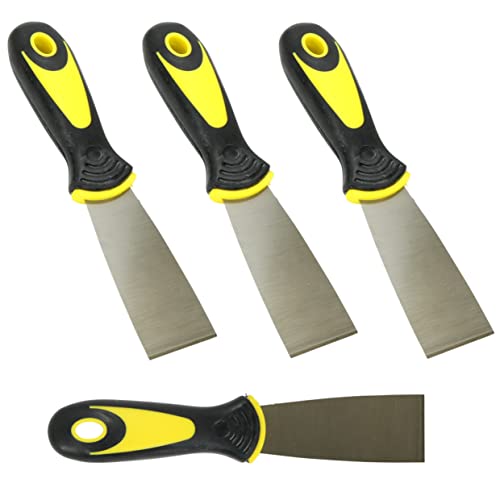 Harrier Hardware 4-Pack Soft Grip Putty Scraper 1.5" Flexible Blade