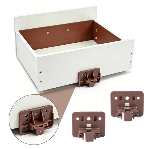 10 Set Drawer Guide Kit Enhanced Commercial Slide Style Drawers for Kenlin Rite-Trak II 168, Vaughan Bassett, Legacy, Replacement Dresser Drawer Slides Repair Kit with Roller - style: 10 Set Drawer Guide Kit