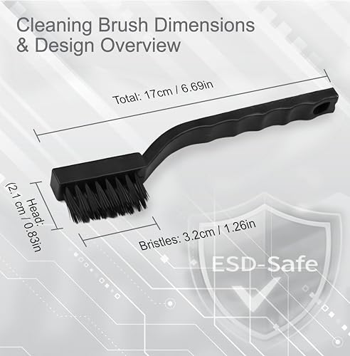 Anti-Static ESD Cleaning Brush Kit with a Zipper Pouch for Storage - Keyboard, Circuit Boards, Electronic Devices Tool Set - 10 PCS - size: Circuit Board Precision Cleaning Kit