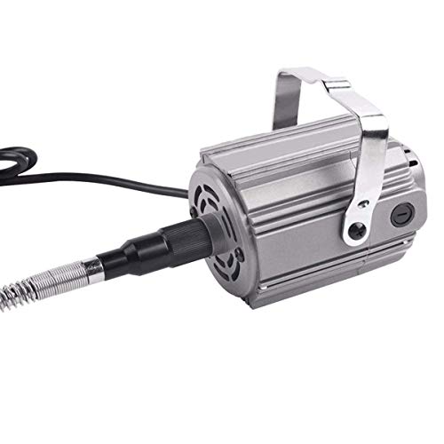 Rotary Tool Flex Shaft Hanging Grinder Carver Electric Multi-function Metalworking Tools Repair Kit, Foot Pedal Control, 780W Strong Power, Metal Flexible Shaft, 23000 RPM - style: Strong 780W, 0.4-6.5mm Chuck