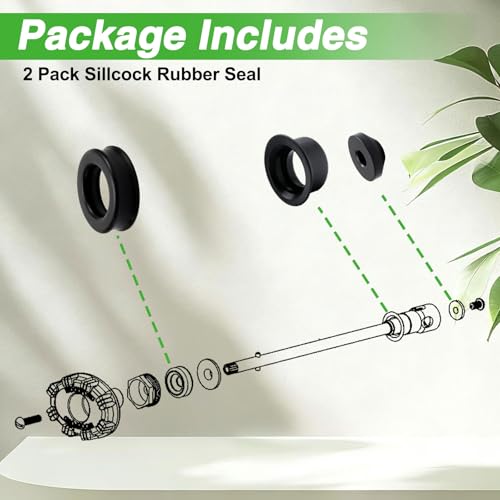 2 Sets of Outside Wall Faucet Repair Seal Kit Compatible with Woodford Model 14 16 17 19 22 V22, Sillcock Rubber Seal Kit Replace# 30560,30008,30459