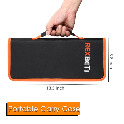 REXBETI 25Pcs Metal File Set, Tool Sharpening, Woodworking, Finishing File | 4 Large Flat/Triangle/Half-Round/Round File, 12 Needle Files, Working with Wood, Metal, Glass, Tile, Leather, Plastic, T12 - style: 25PCS