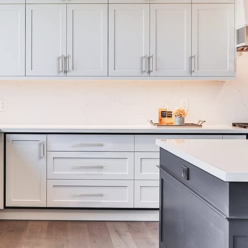 Amerdeco 10 Pack Brushed Satin Nickel Knurled Cabinet Pulls 7 Inch(177.8mm) Hole Center Kitchen Cabinet Handles Drawer Pulls Cabinet Hardware ZH0034 - color: Brushed Satin Nickel, size: 7"/177.8MM Hole Center