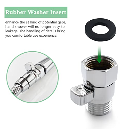 APLusee G 1/2 Water Flow Shut off Valve for Bathroom Shower Head, Chrome - color: Chrome