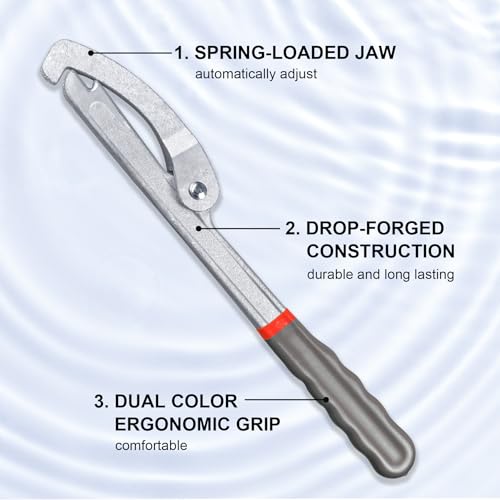 HAUTMEC Sink Strainer Lock Nut Wrench Sink Drain Wrench for Kitchen Sink Basket Strainer PL0038 - color: Lock Nut Wrench