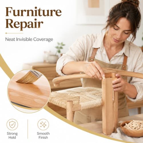 400 Pcs Solid Wood Pocket Hole Plugs, 3/8 Inch Pine Wood Plugs for Screw Holes, Wooden Hole Plug for Pocket Holes Jig Woodworking Tool, Resistant to Breakage, Fits for Various Woodworking Projects