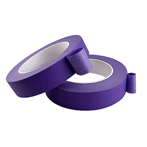 Purple Masking Tape, 1 Inch x 55 Yards, 2 Rolls - color: Purple