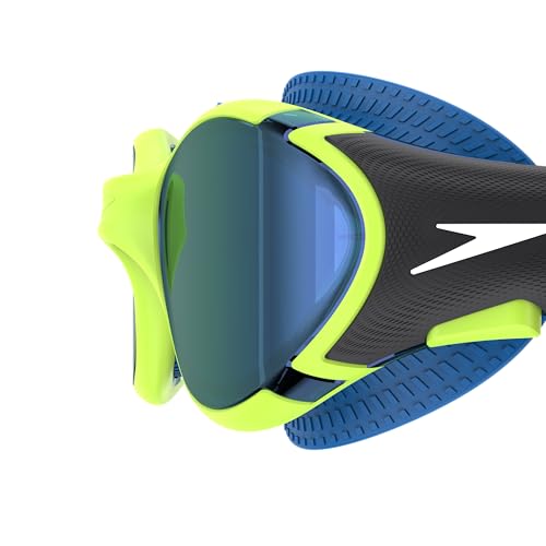 Speedo Unisex-Adult Swim Goggle Biofuse 2.0 - color: Electric Lime/Cobalt/Iris Mirrored