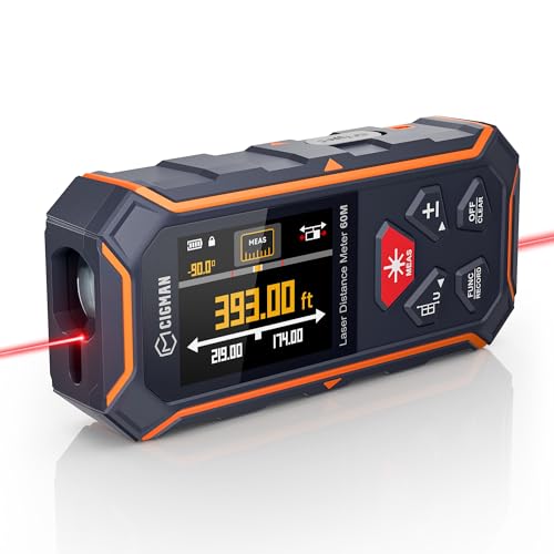 CIGMAN Dual Laser Measuring Tool, 393Ft Laser Measure for Home Improvement - color: Orange and Dark Blue