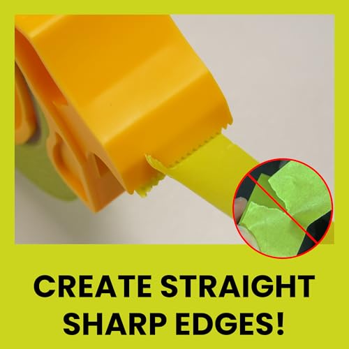 TAPEBEAR Green Painters Tape with Dispenser 21-Days Clean Removal