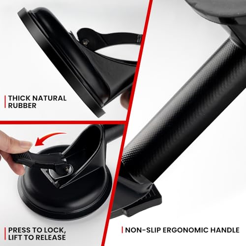 Mister Rui 2-Pack Floor Gap Fixer Tool Kit, Suction Cup & Rubber Mallet