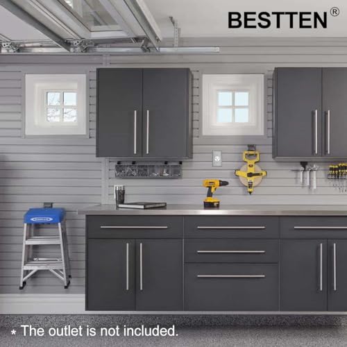 BESTTEN 2 Pack 1-Gang 1.406" Hole Metal Wall Plate for Single Receptacle - color: Brushed Stainless Steel