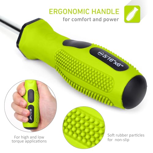 FASTPRO 8-Piece Magnetic Screwdrivers Set, Green - color: Green