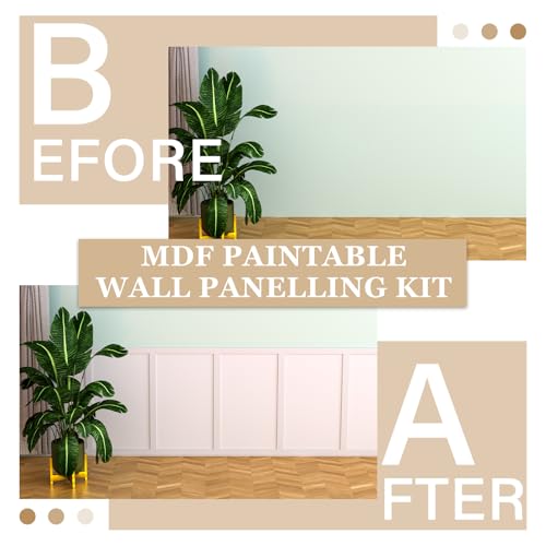 Weysat 1 Set Board and Batten Wall Panel Wainscoting Panel 94.5 X 47.2 Inch - size: 94.5"L x 47.2"W