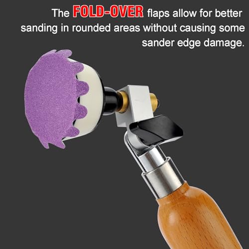 MAXMAN 2"Sanding Discs, 120 Grit Flex Edge Sandpaper, for Drill/Bowl Sander | 50Pcs Wet/Dry Sand Paper, Hook and Loop Sanding Discs, Wavy Sand Paper, for Drill Sanding Attachments, Edge Sanding Tools - style: 120 Grit