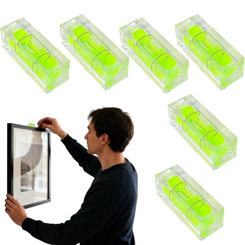 6PCS Small Bubble Level 10×10×29mm(0.39x0.39x1.14in) Small Leveler Tool - size: 6pcs 10x10x29mm (Non-Magnetic)