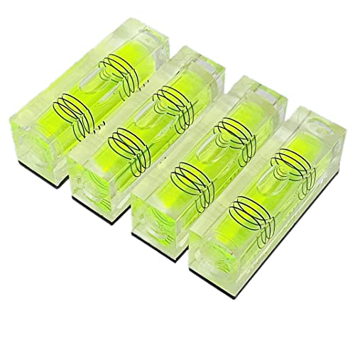 3Pcs Magnetic Small Bubble Levels 52x15x20mm Mini Square Bubble Spirit Level Measuring Layout Tools (52mm) - size: 52mm