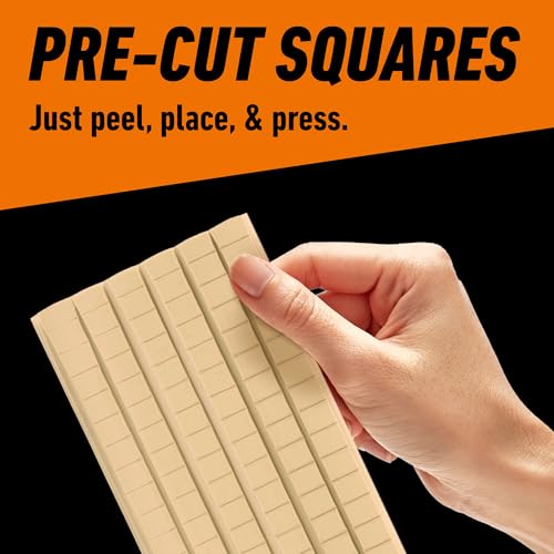 Gorilla Mounting Putty, Natural Tan Color, 168 Pre-Cut Squares, 2-Pack - size: 336 Squares