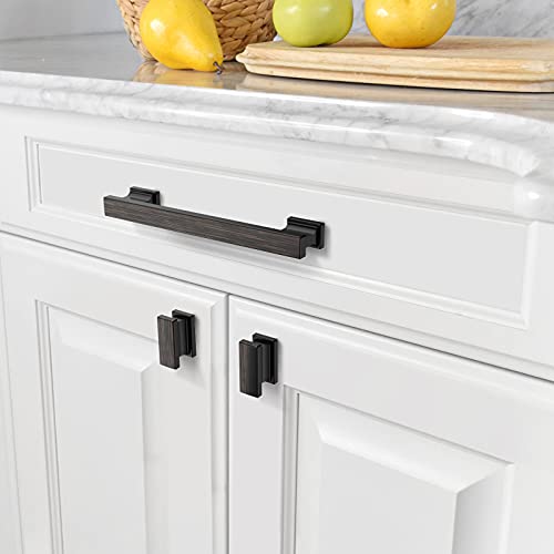 Asidrama 6 Pack 5 Inch(128mm) Oil Rubbed Bronze Kitchen Cabinet Handles, Cabinet Pulls Kitchen Cabinet Hardware for Cupboard Drawer Pulls - color: Oil Rubbed Bronze, size: 5" Hole Center, style: 6 Pack