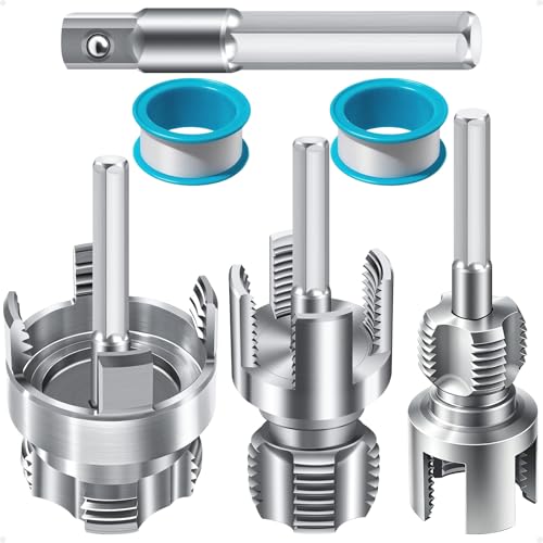 3PCS PVC Pipe Threader Kit for Drill,Internal & External Threads