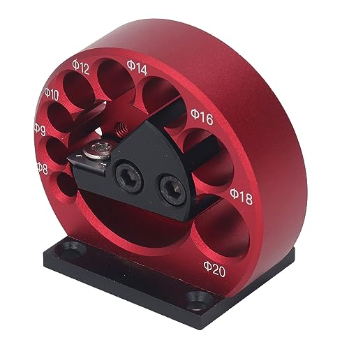 Ejoyous Dowel Maker Jig Kit, Adjustable Dowel Rod Maker Cutter Plate Aluminum Alloy Pin 8 to 20mm Round Holes, for Wooden Rods Sticks Woodworking