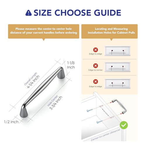 Ravinte Polished Chrome Cabinet Handles Solid Handles,3-3/4 Inch,10 Pack - color: Polished Chrome, size: 3-3/4 Inches Hole Center