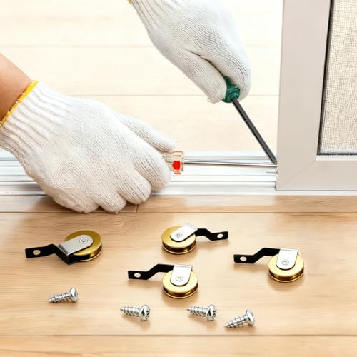 4 Pack Sliding Screen Door Rollers Tension Spring Wheels Replacements