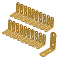 Wealrit 1.85" L Shape Bracket Corner Braces 20PCS,Gold Right Angle Bracket - size: 1.85"
