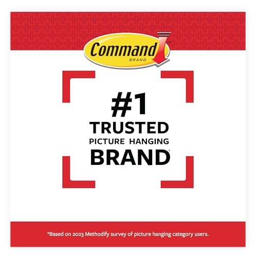 Command 10 lb Narrow 12 Pairs Picture Hanging Strips (24 Strips), Damage-Free Hangers for Picture Frames, No Tools Required, Great for Home Room Wall Decor, White Adhesive