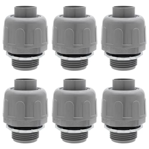 6Pcs 3/4 Inch NPT Liquid Tight Connector - color: 6, size: 3/4 Inch (180 Degree)