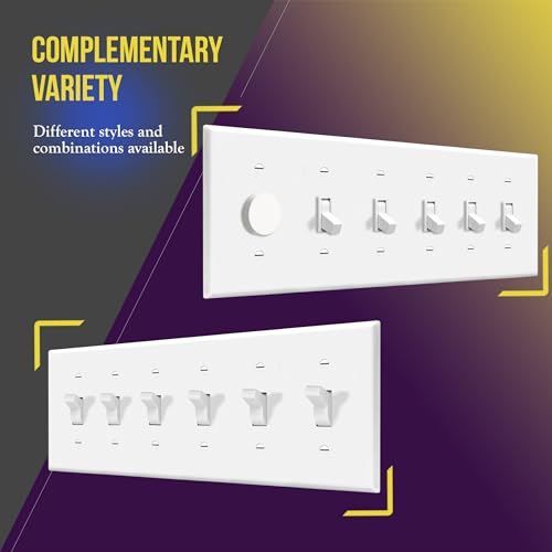 ENERLITES 6-Gang Toggle Light Switch Wall Plate Cover, 1 Pack, White - color: White, size: Standard Size