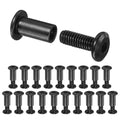 M METERXITY 20-Pack Hex Drive Socket Cap Bolt, M6 x 16mm Carbon Steel Furniture Connector Bolts Barrel Nuts for Furniture Assembly/Cabinet/DIY Binding Post Screws Rivet Fasteners [Black] - size: M6 x 16mm
