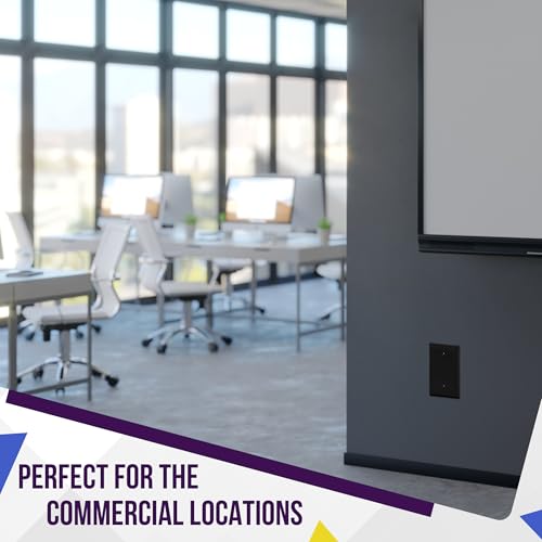ENERLITES 5 Pack Oversized Blank Wall Plate Cover, 1-Gang, Black - color: Black, size: Over-Size