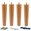 Solid Wood Replacement Furniture Sofa Couch Leg 10 inch Heavy Duty Set of 4 - color: Straight- Set of 4, size: 10"