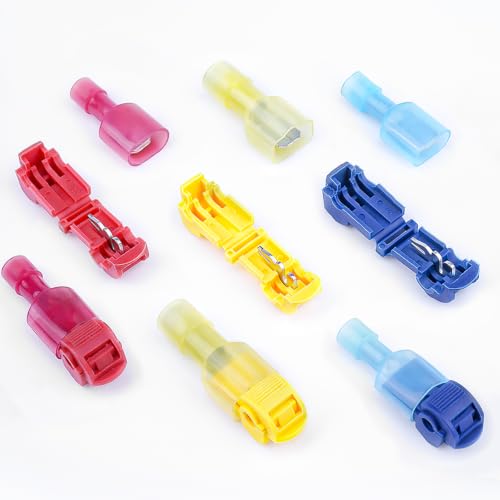 TICONN T Tap Wire Connectors, T Wire Quick Splice Connector, T Connectors for Wiring with Storage Case (Blue 80 Pcs) - style: Blue 80 Pcs